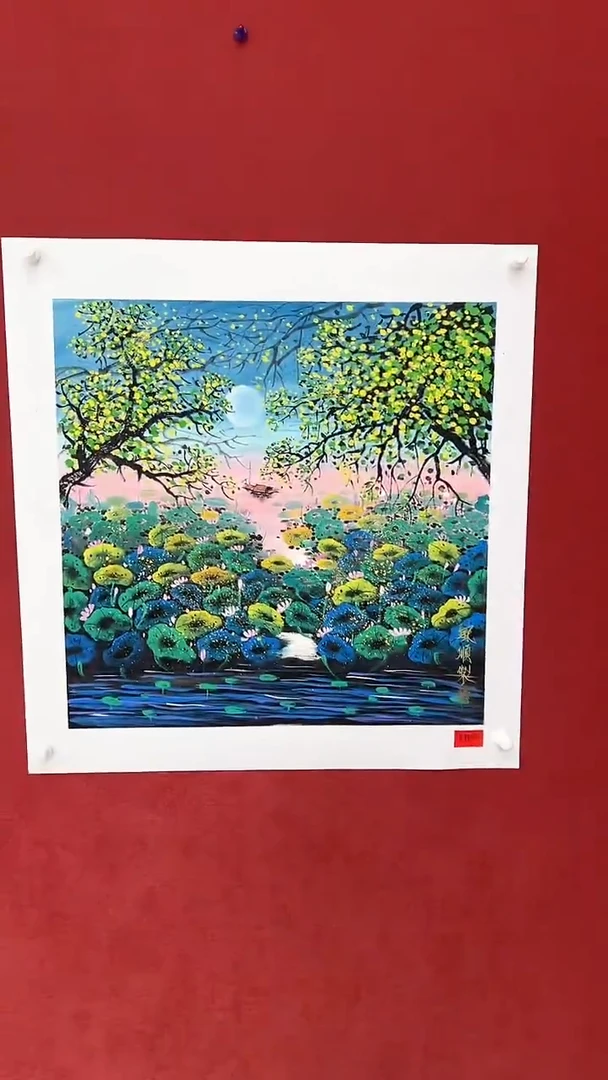 国画杨风顺绘画4pc花鸟紫P