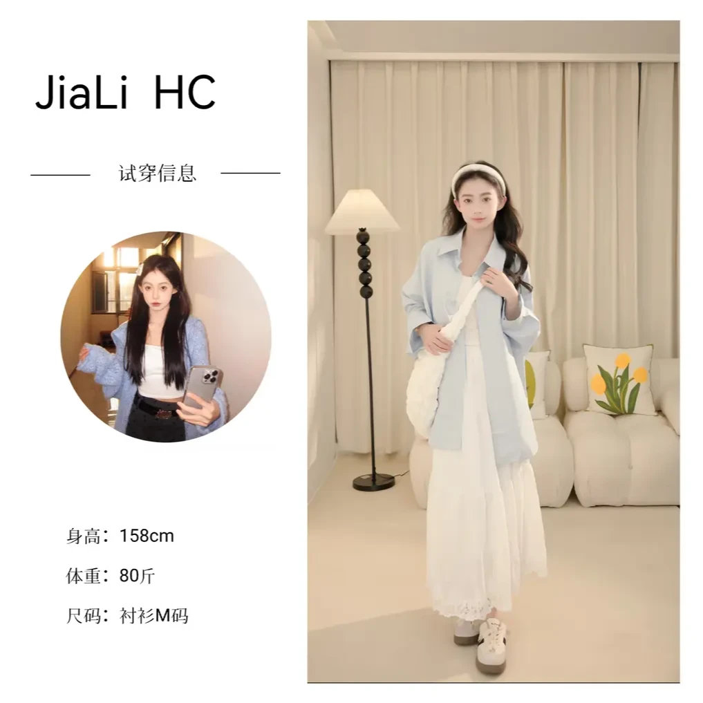 2025春季新款韩系条纹衬衫外套女设计感宽松超大版型防晒长袖衬衣