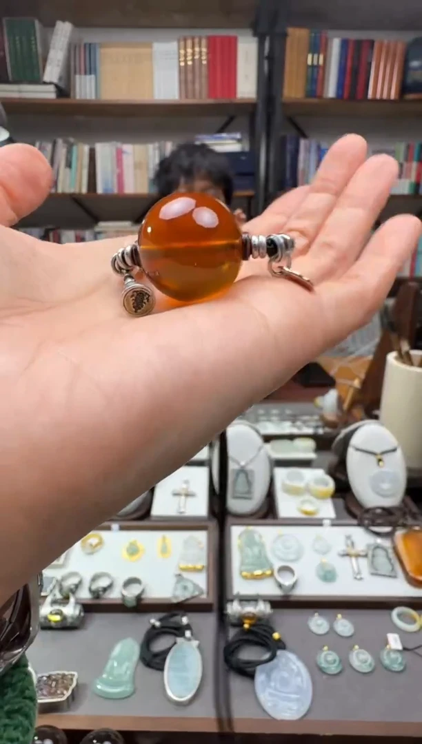 琥珀颈饰未镶嵌锁骨链吊坠