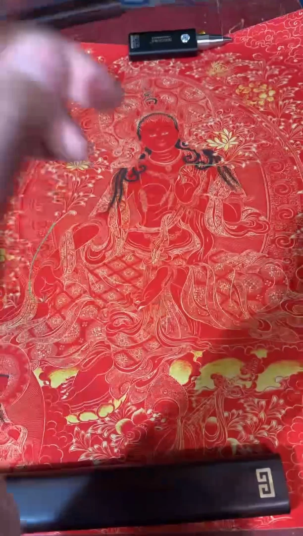 卷轴画龙妹的唐卡tk16004
