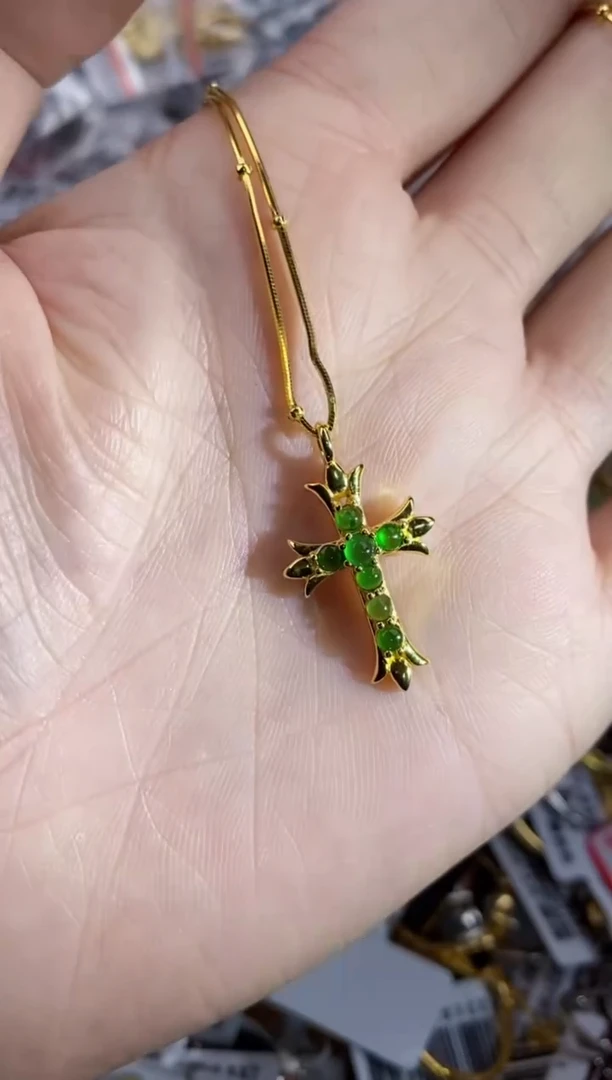 银S925镶嵌戒指翡翠10             1