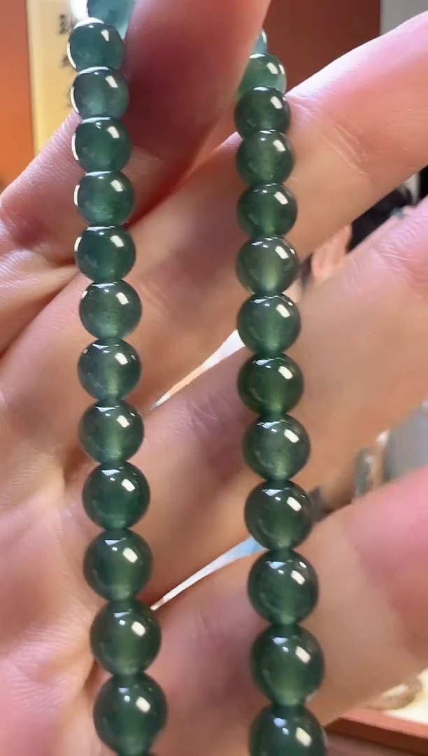 未镶嵌手链翡翠蓝水翡翠6mm