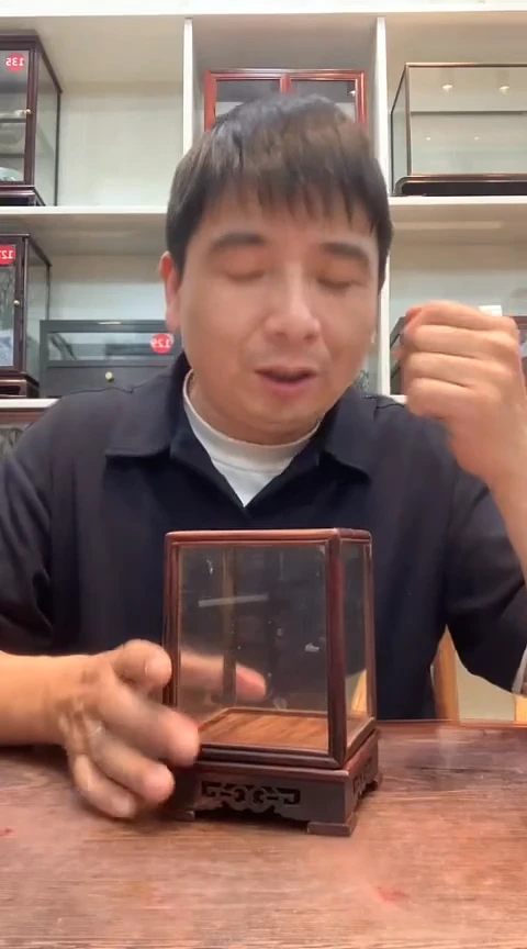 红酸枝木类玻璃罩623