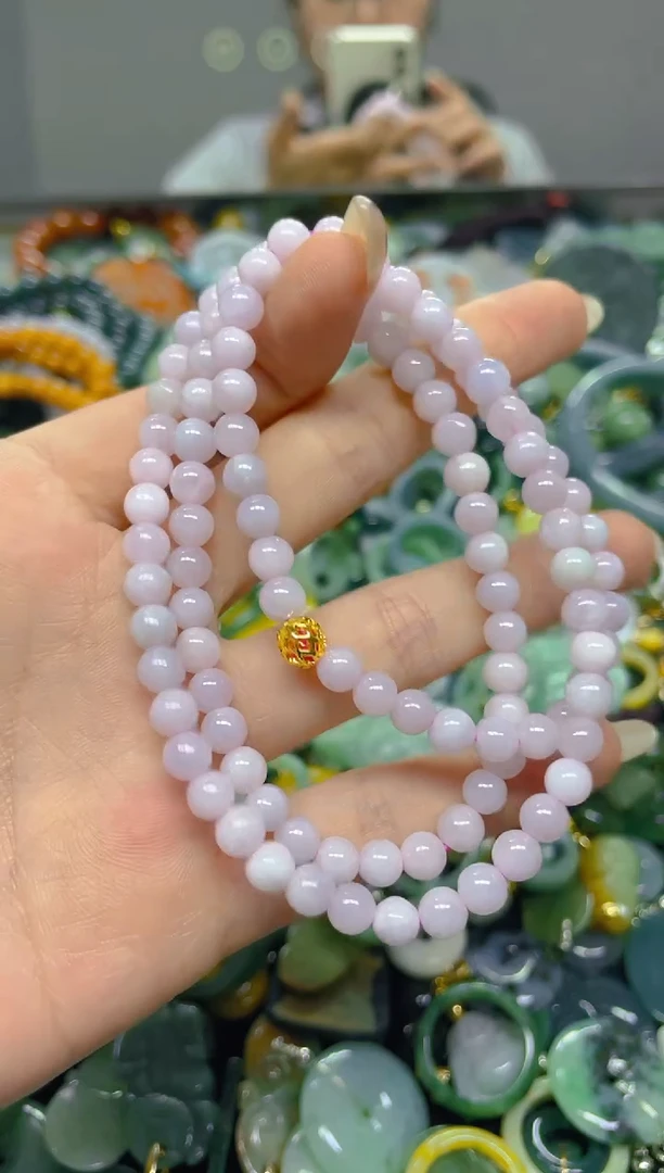 颈饰未镶嵌翡翠5MM/ R /翡翠A货，一件也是批发价