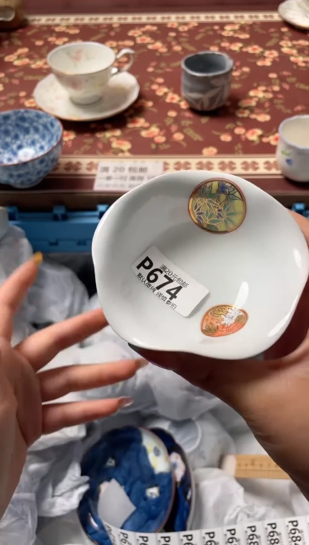 瓷片小*蹬瓷器瓷器P674