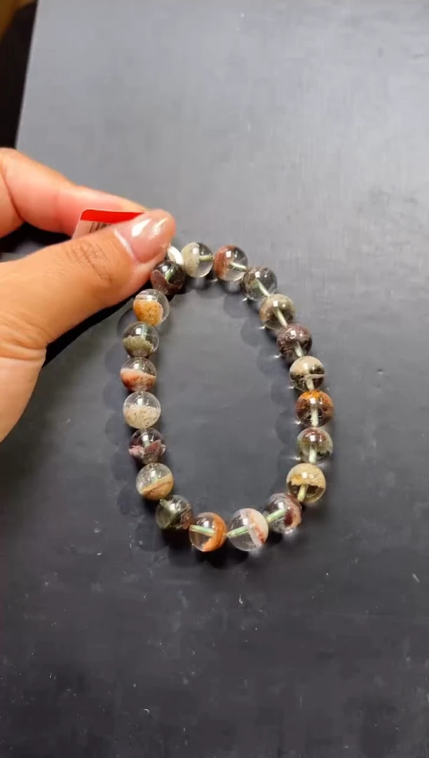 水晶手串未镶嵌四季幽灵手串10m+  M50063X