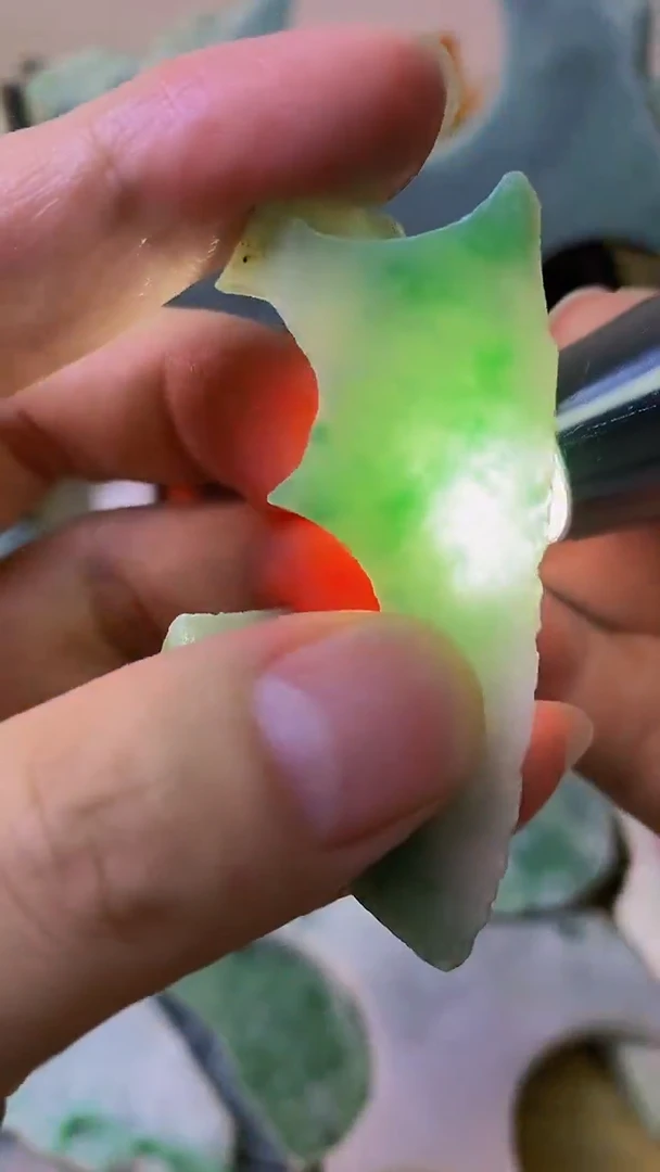 翡翠裸石天然A货缅甸翡翠高品质边角料964