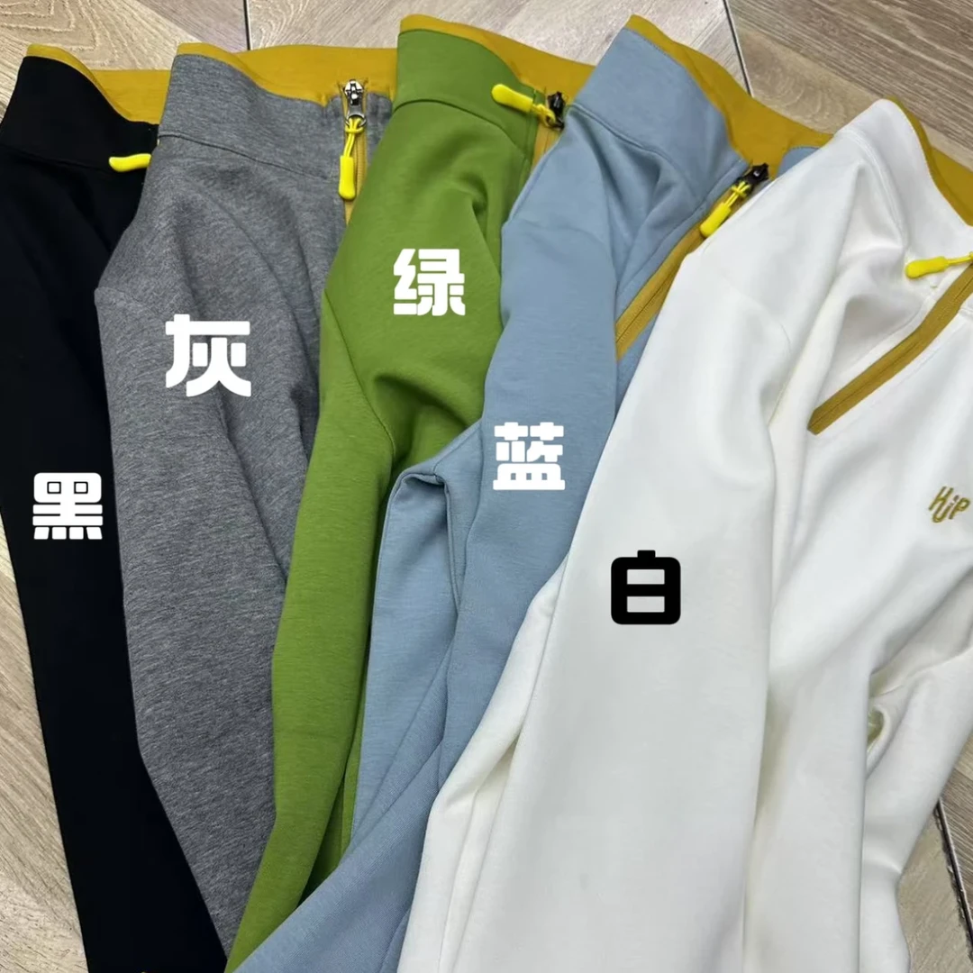 2025春款新品时尚百搭修身显瘦设计感版拉链女士长袖卫衣7835