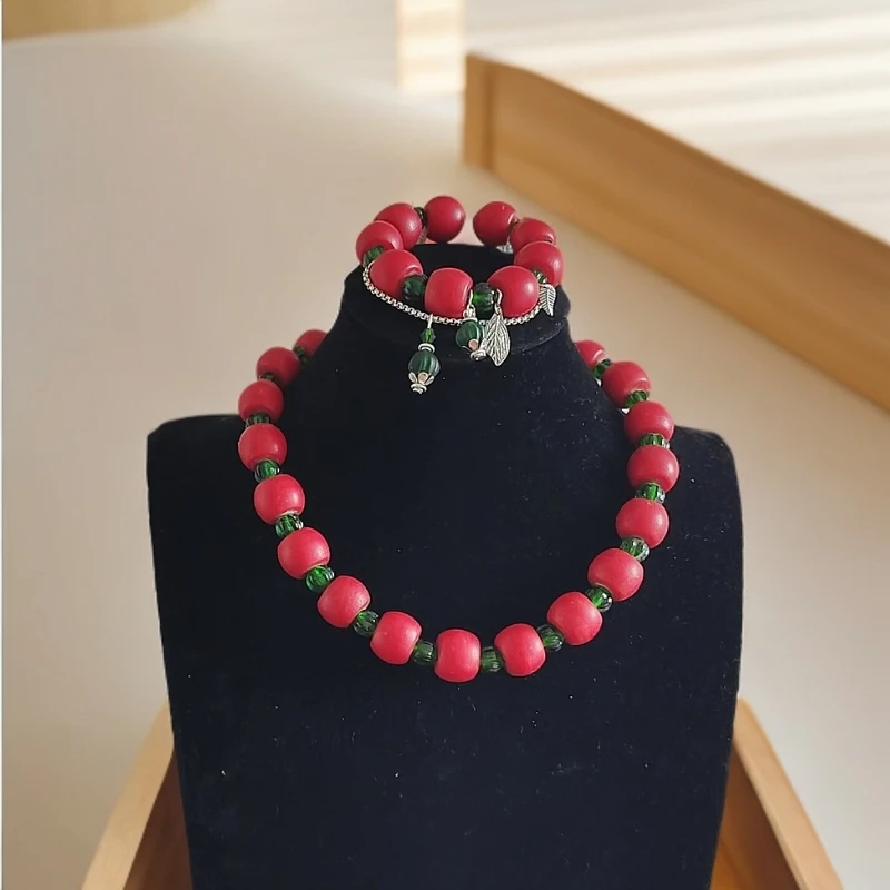 铜合金琉璃项链 简约玻璃轻奢纯手工饰品百搭项链原创设计宫廷风