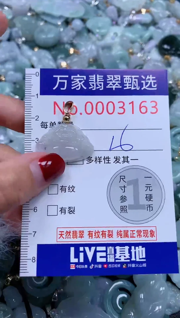 吊坠(不含链)未镶嵌翡翠3163