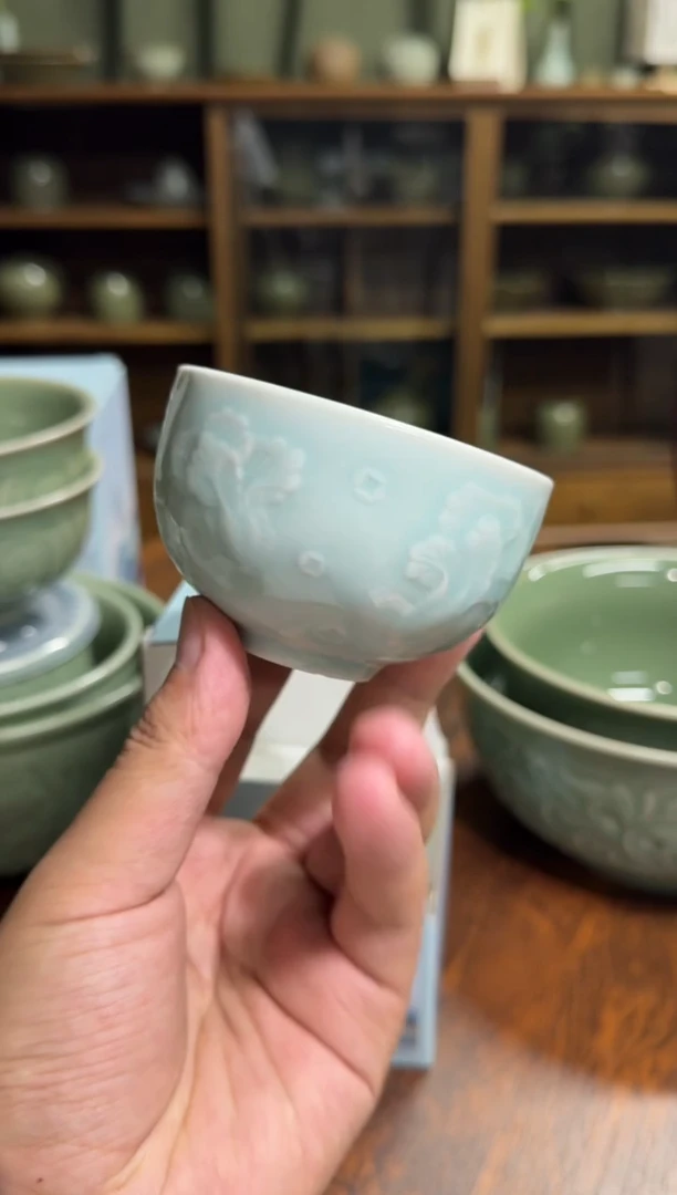 天青百财泡泡盏2只