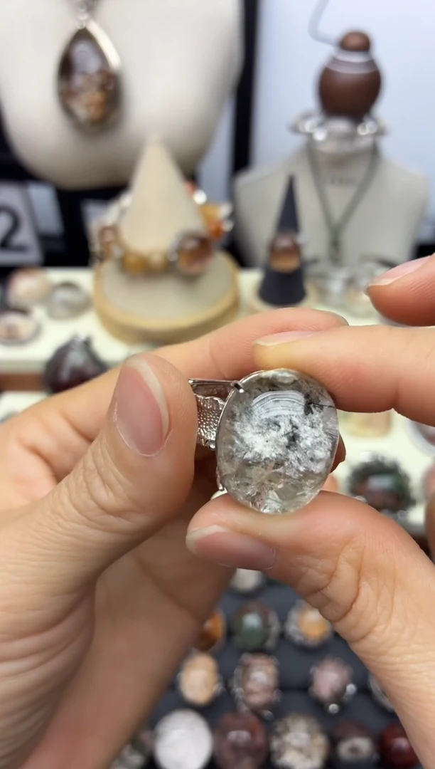 银S925镶嵌珠宝半成品水晶定制定制