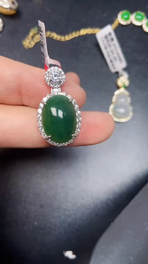 银S925镶嵌戒指翡翠2070