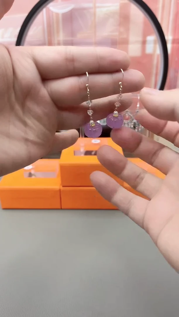 银S925镶嵌耳坠玛瑙/玉髓h655