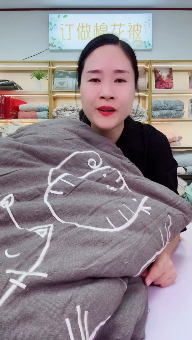 棉外贸多功能秋冬被深咖色