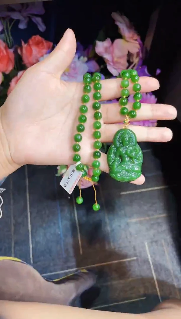 和田玉18K金镶嵌套链50MM 多样性发一