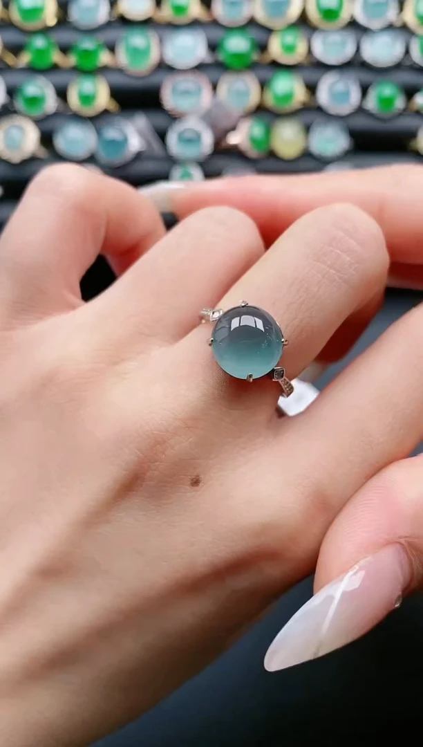 【闪购商品】翡翠戒指银S925镶嵌111111111