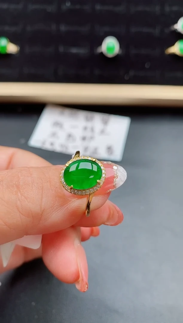 【闪购商品】翡翠戒指银S925镶嵌05800