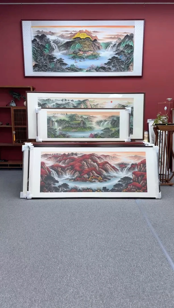 国画手绘 鸿运当头  219*88