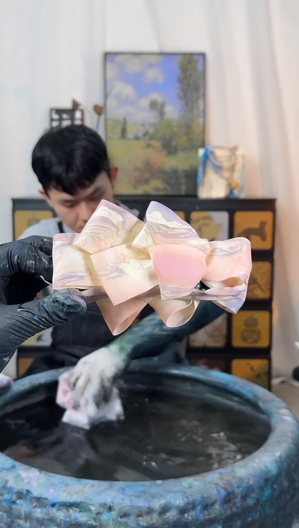 526 香蕉夹 紫粉银