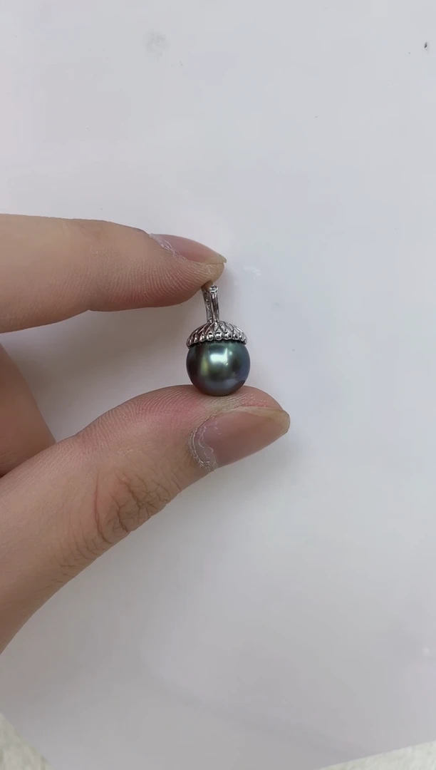 银S925镶嵌海水珍珠颈饰