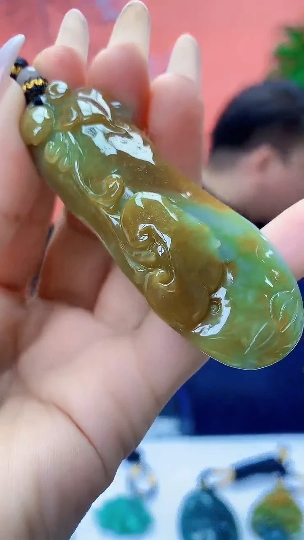未镶嵌定制翡翠5060ty-毛货挂件99
