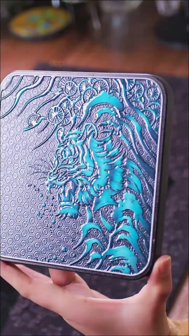 壹藏贰宝驺吾图案大垫子一片