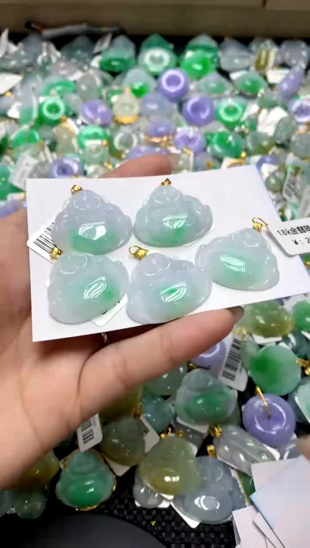 【闪购商品】翡翠颈饰18K金镶嵌111111111（多样性发其一）11