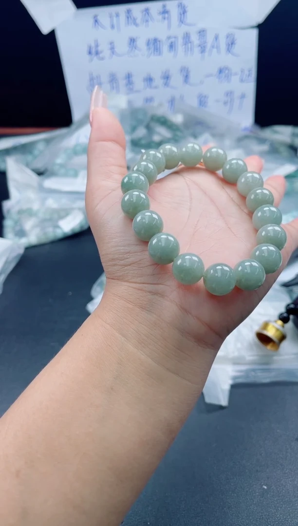 未镶嵌戒指翡翠珠串12+