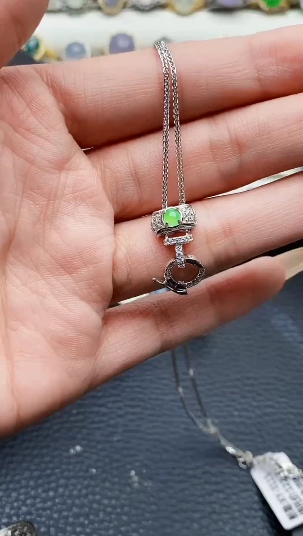 银S925镶嵌戒指翡翠3965