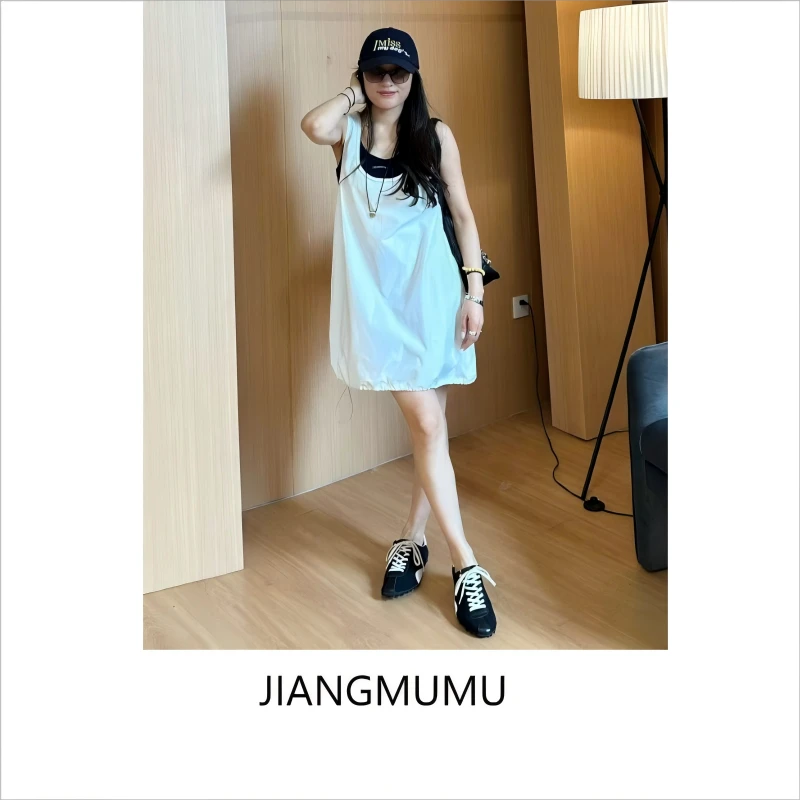 252277抽绳坎肩背心裙