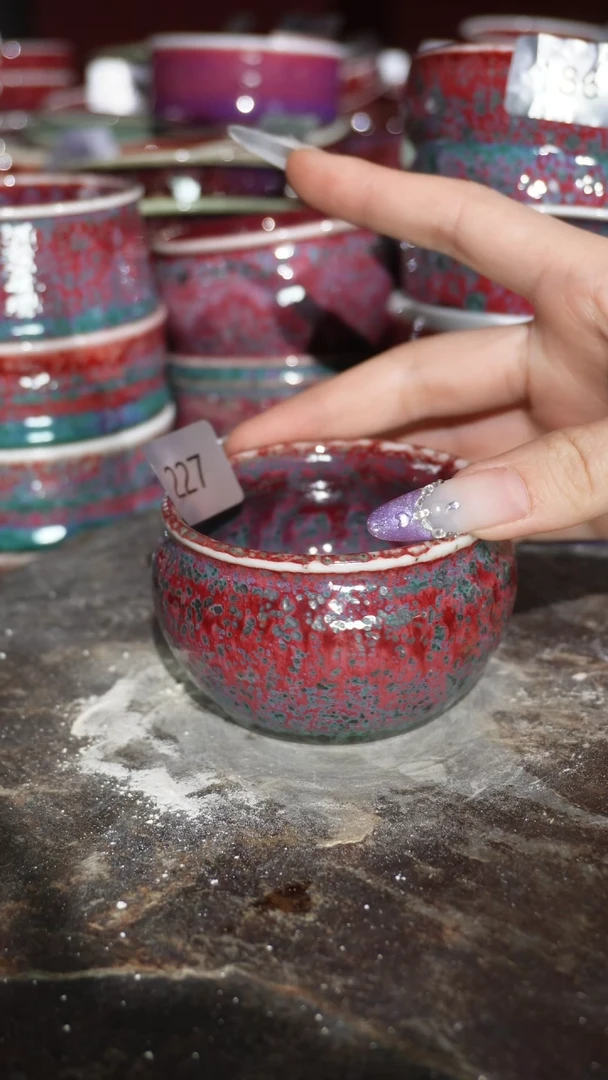 摆件陶精品窑变钧瓷茶器