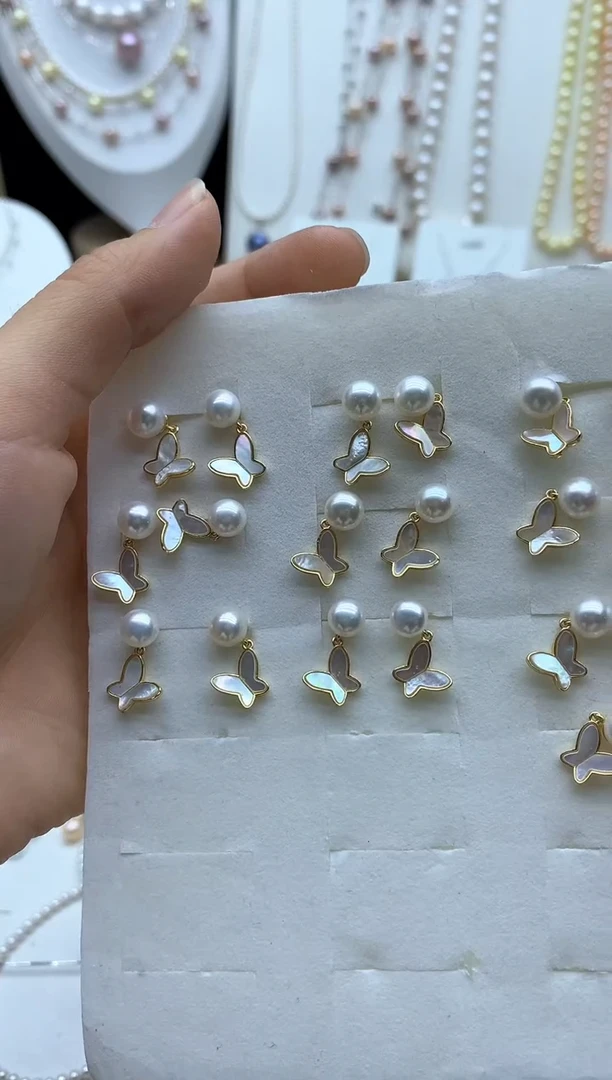 未镶嵌淡水珍珠耳饰多样性发其一