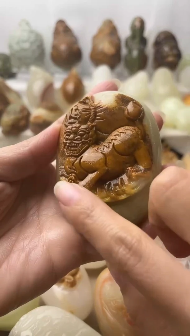 石材古青石棉纹正常不退换貔貅微瑕