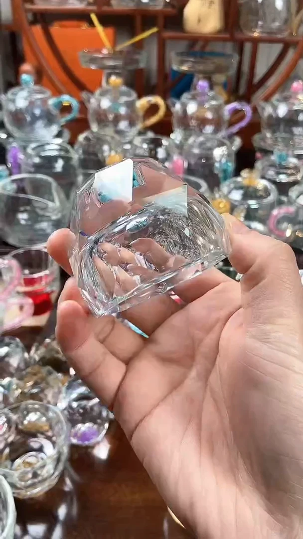 【闪购商品】玺宴新款水晶八角杯绿松石