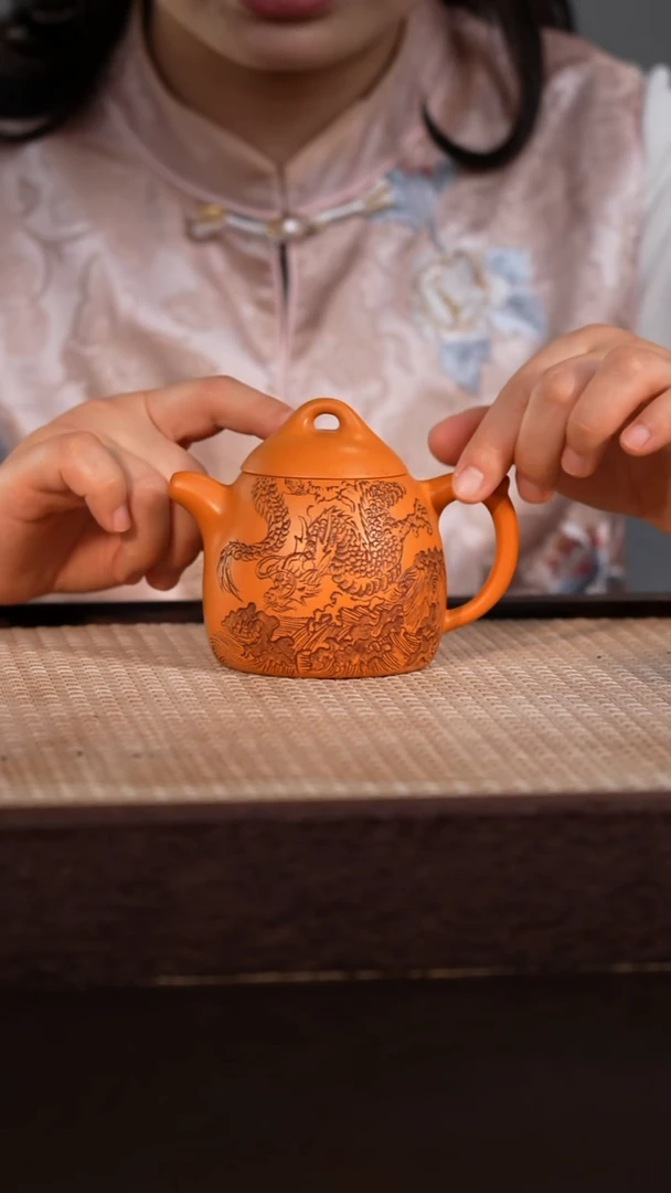 茶壶紫砂冰窖橘黄砂 280cc