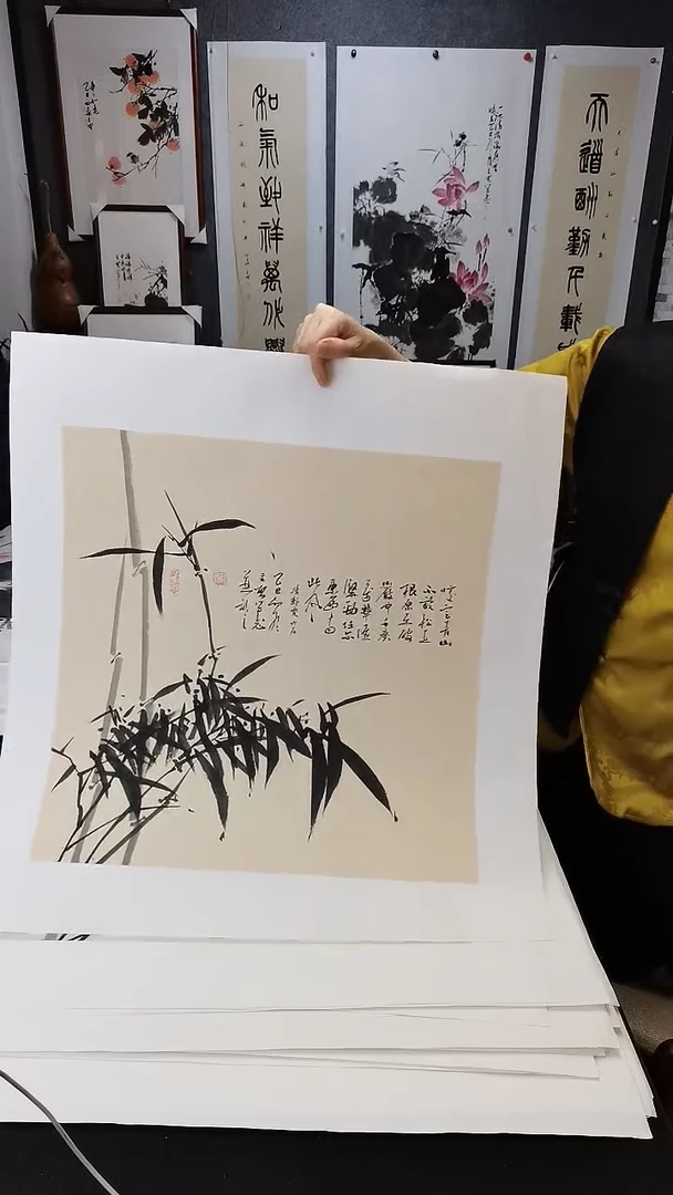 竹报平安48*48cm