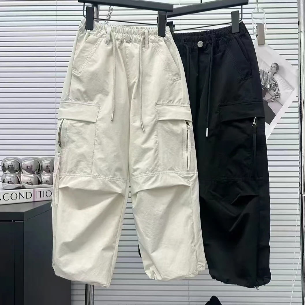 儿童春夏棉布工装裤25童装新款休闲裤洋气韩版休闲夏季男女童长裤