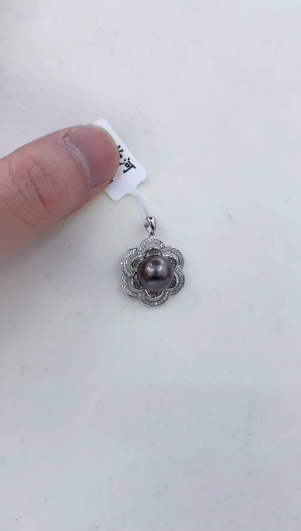 银S925镶嵌颈饰海水珍珠