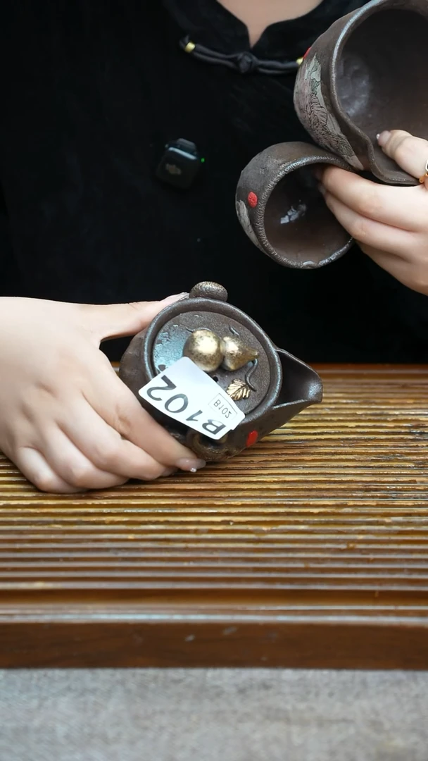 万古烧粗陶手工茶具