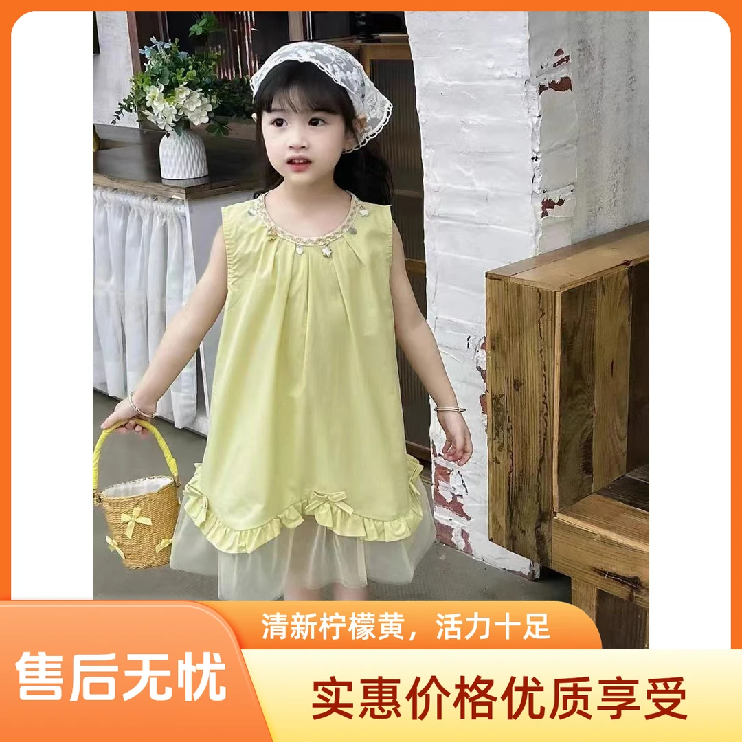 薄款夏季女童连衣裙公主风甜美女孩女森系休闲风