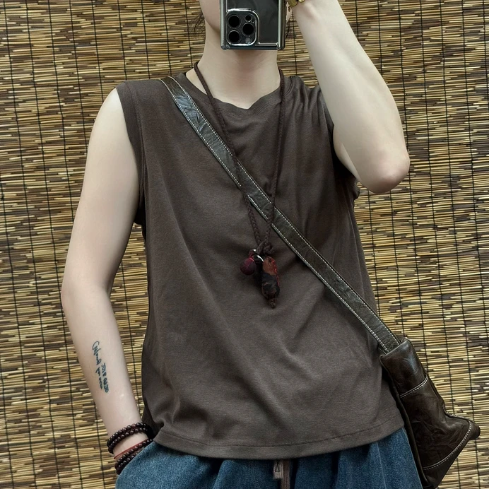【冰冰一号店】6750 8休闲百搭无袖背心