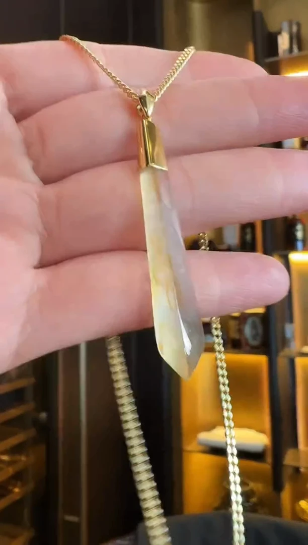 吊坠(不含链)18K金镶嵌翡翠吊坠