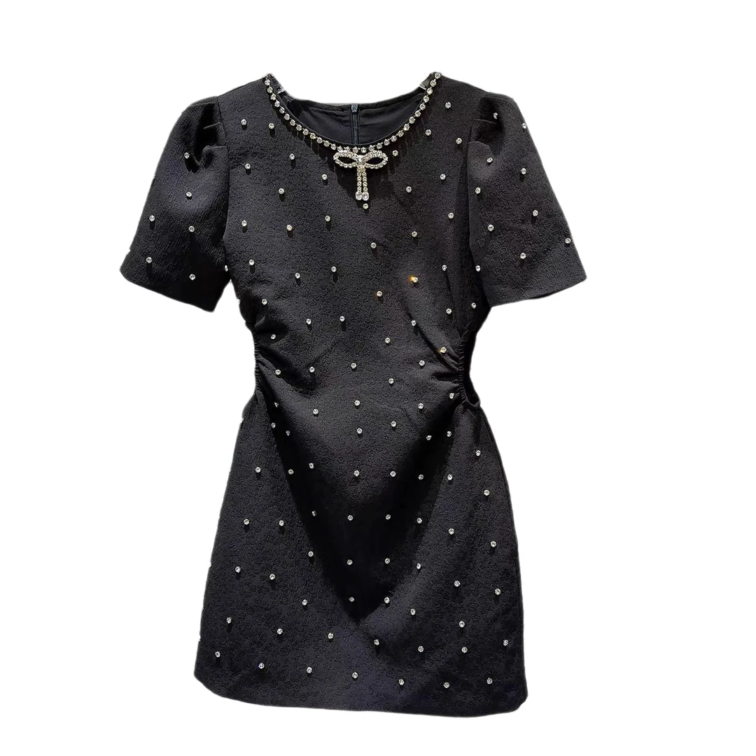 豆豆推荐 收腰短袖连衣裙 0970