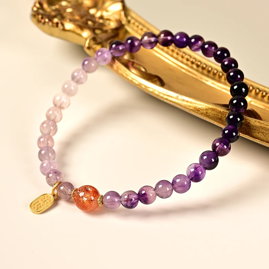 九福晶典超金喜超七水晶手串手链（多样性发其一）JFYT9810