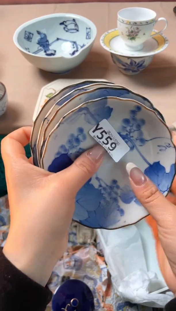 瓷片梅*瓷器瓷器Y559