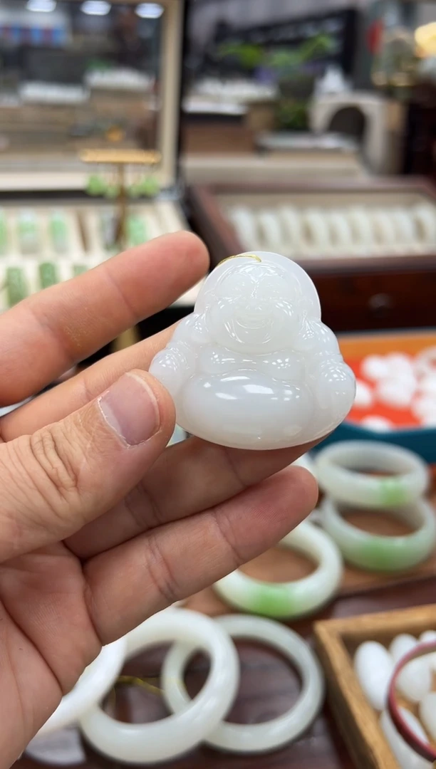 【闪购商品】和田玉吊坠未镶嵌佛公带标