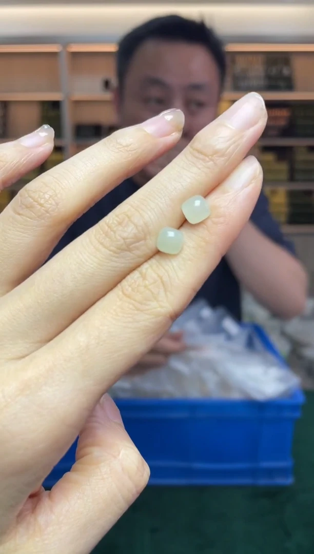 和田玉银S925镶嵌耳饰多样性发一件