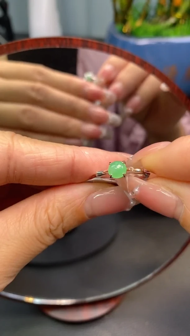 颈饰银S925镶嵌翡翠净货14207