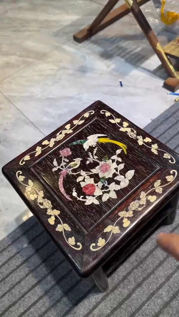 木紫檀螺钿富贵凳邵氏紫檀木艺